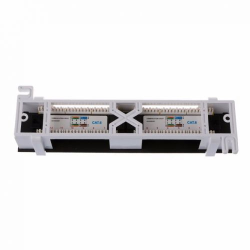 12-портовая мини-панель UTP Cat6 с настенным кронштейном